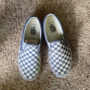 Mens blue checkered Vans (9.5)